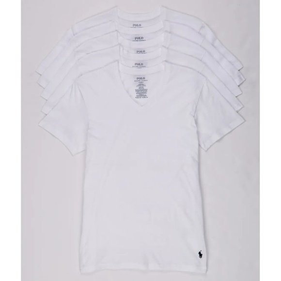Polo Ralph Lauren Other - Polo Ralph Lauren Men's White Wicking Classic Fit V-Neck Shirt 5 Pack Size S